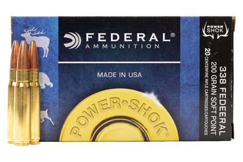 Federal 338 Federal 200 Gr Soft Point Power Shok 20box Vance Outdoors