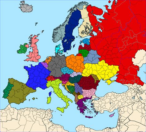Map Of Europe With Borders Map Europe Map Borders