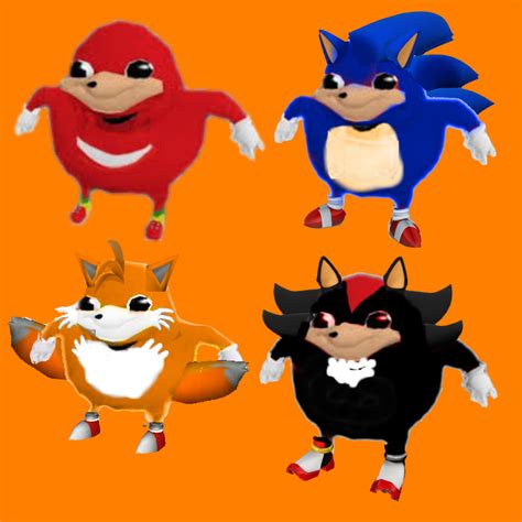 Ugandan Knuckles Sonic Tails And Shadow Ugandan Knuckles Know