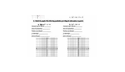Algebra 1 Quadratics/Quadratic Regression Review Worksheets (3 versions)