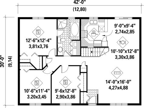 Country Style House Plan 3 Beds 1 Baths 1260 Sqft Plan 25 4833
