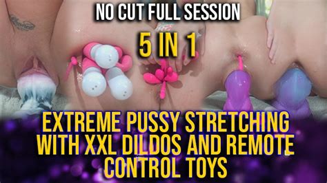 5 In 1 Extreme Teen Pussy Stretching With Huge Fisting Dildos And Remote Control Toys Masha Yang