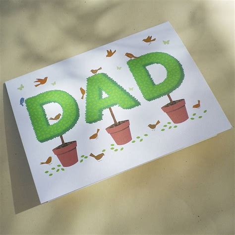 Sweet treats for every occasion. Topiary Dad Gift Card By Glyn West Design ...