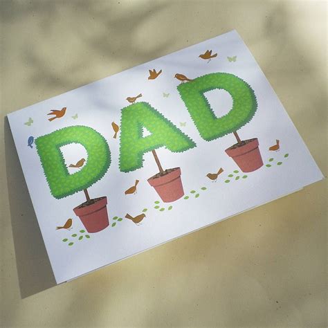 Read more about handprint dinosaur father's day card topiary dad gift card by glyn west design | notonthehighstreet.com