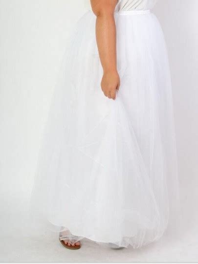 White Grenadine High Waisted Tulle Tutu Plus Size Homecoming Party