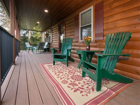 Attached Porch On Musketeer Log Cabin Cozy Cabins Llc