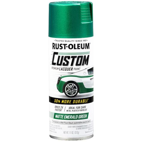 Rust Oleum Automotive 11 Oz Matte Emerald Green Custom Lacquer Spray