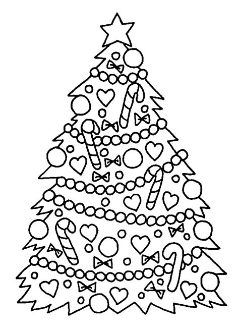 People give gifts to share the celebration. Christmas Tree Coloring Pages for childrens printable for free