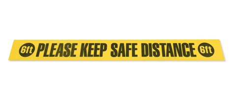 Please Keep Safe Distance 6 Ft Floor Tape Segments 4 X 36 Pack O