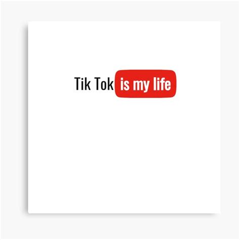 Tik Tok Canvas Print For Sale By Sarrid Redbubble