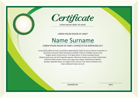 Certificate Frame Design Template Stock Vector Illustration Of