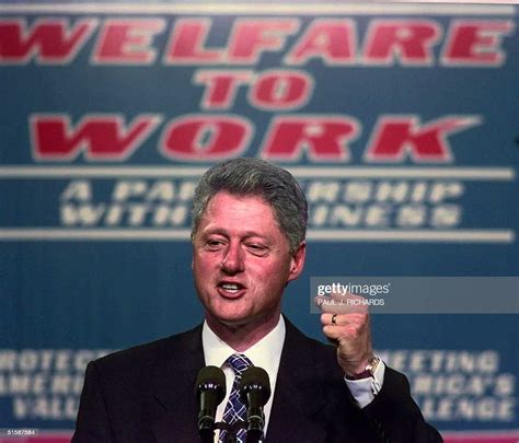 Us President Bill Clinton Clinches His Fist During A 27 October News