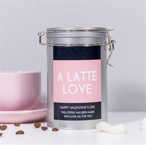 Personalised A Latte Love Coffee T In Tin By Novello