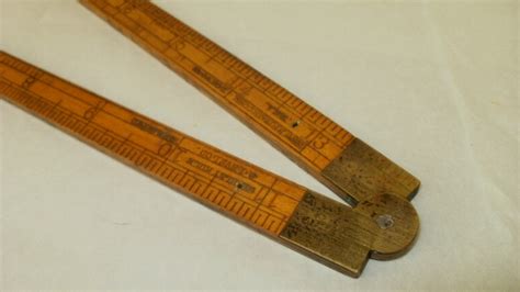 Stanley No 63 Wooden Folding Ruler With Brass Hinges And Trim Etsy
