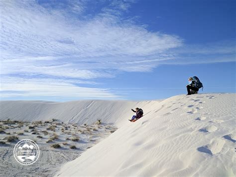 Backpacking And Sledding In White Sands National Monument New Mexico