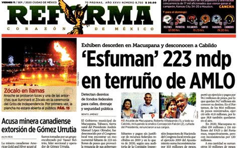 Llama Amlo Pasqu N Inmundo Al Diario Reforma Aristegui Noticias