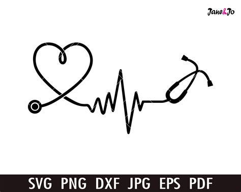 Heart Stethoscope Svg Png Stethoscope Svg Essential Worker Etsy Israel