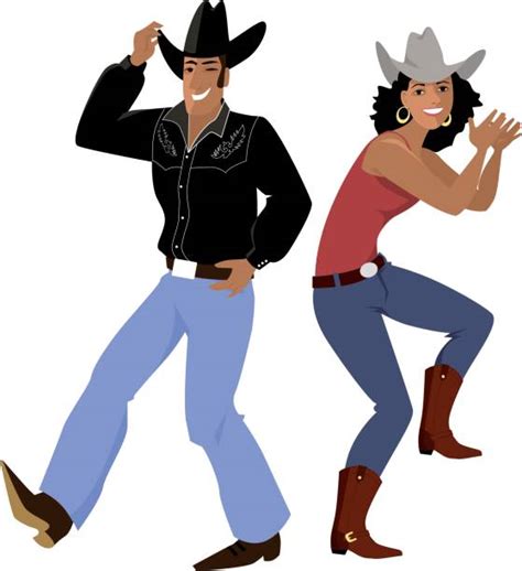 Cowboy Line Dancing Stock Vectors Istock