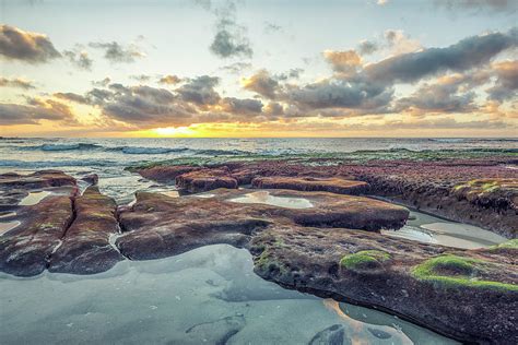 Sunset From The Rocks At Wipeout Beach Photograph By Joseph S Giacalone