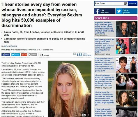 journalism portfolio everyday sexism 50k femail mailonline 13 12 13