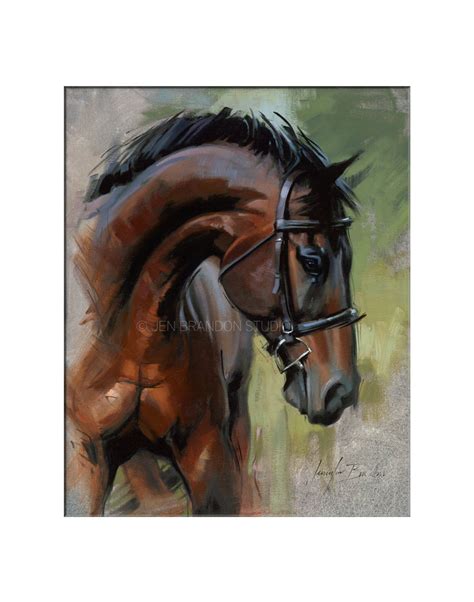 Brown Horse Wall Decor Matted Print, Horse Portrait, Horse Art Gift, Horse Lover, Bay Horse 