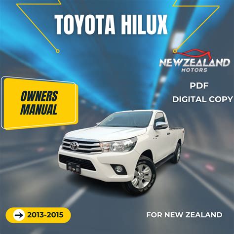 Toyota Hilux 2013 2014and 2015 Owners Manual Newzealand Motors