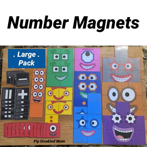 Number Blocks Fridge Magnets For Maths Numberblocks Theme Etsy