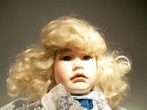 Porcelain Doll 24 Tall Blonde Hair Blue Eyes Toddler Size Unmarked