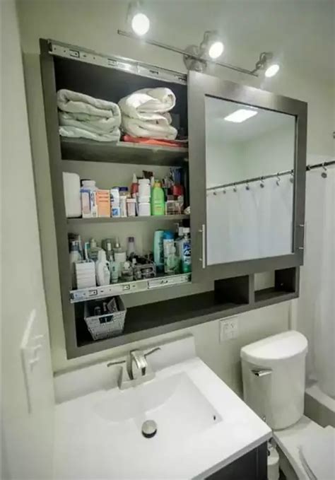 Sliding Door Medicine Cabinet Bathroom Mirror Storage Bathroom