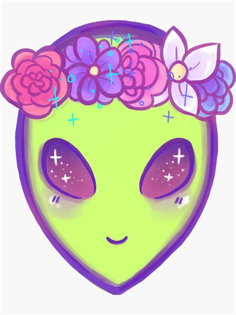 cool alien sticker for sale by catharsiis alien art cute alien drawings