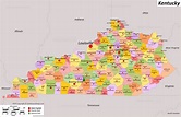 Map Of Kentucky Cities And Counties - Washington State Map