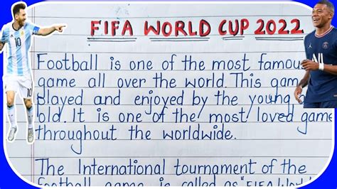Fifa World Cup 2022 Essay Essay On Fifa World Cup 2022 English