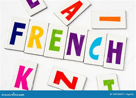 Word French Made Of Colorful Letters Stock Image Image Of Lesson