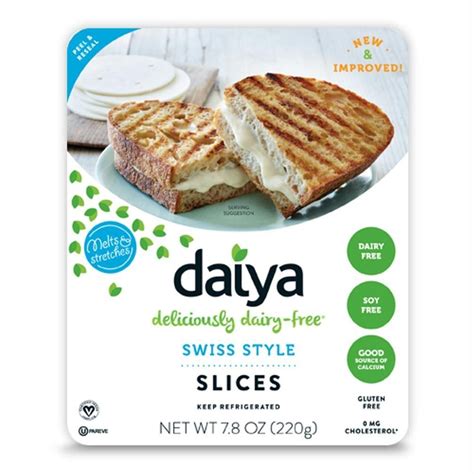 Daiya Dairy Free Swiss Style Cheese Slices Oz Outdoorquality