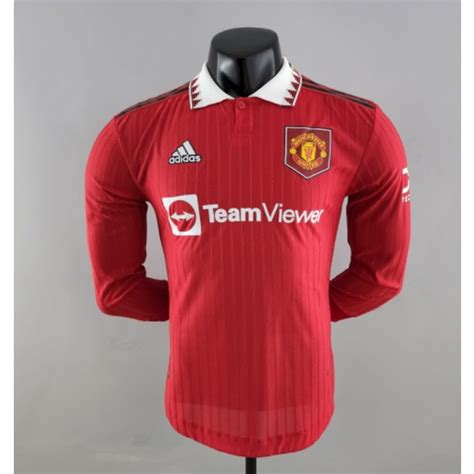 【player Version】2022 23 Manchester United Home Long Sleeve Football Men