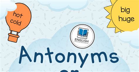 Synonyms And Antonyms Activity Book