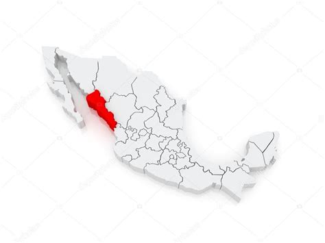 Map Of Sinaloa Mexico Stock Photo By ©tatiana53 48813345
