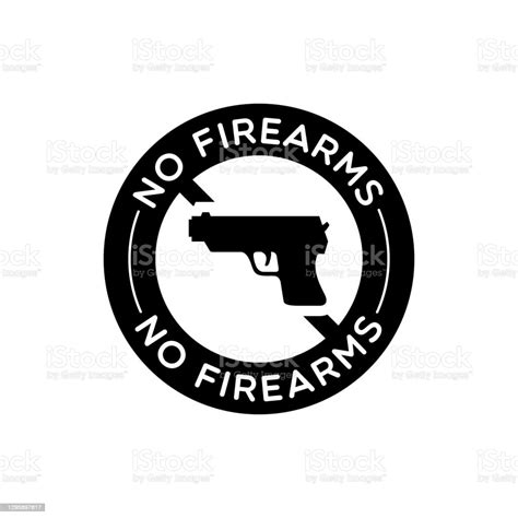 Vector Isolated Round No Firearms Label Stock Illustration Download