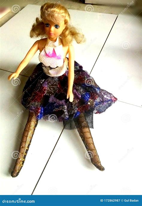 Beautiful Little Cute Doll For Kids Toy Barbie Doll Editorial