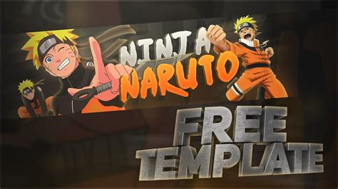 Naruto Free Banner Template Psd Youtube