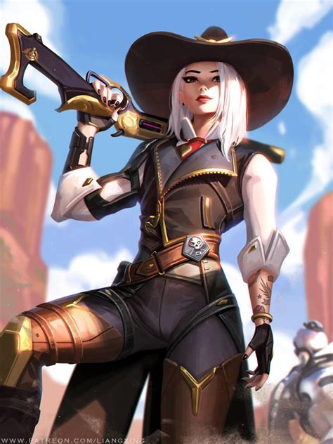 Ashe By Liang Xing Overwatch Wallpapers Overwatch Fan Art Overwatch