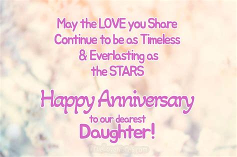 60 Heartfelt Wedding Anniversary Wishes For Daughter True Love Words