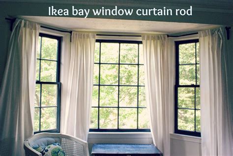 Between Blue And Yellow Bay Window Curtain Rod Living Room Windows