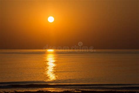 Warm Sunrise On The Beach At The Sea Stock Image Image Of Spring