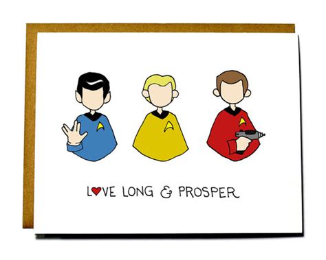 Nerdy Valentines Day Card Star Trek Card Walyou