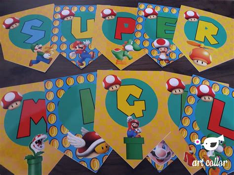 Bandeirola Super Mario Bros No Elo7 Art Collor Papelaria 12f8fcf