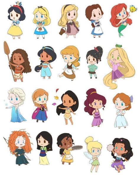 Yes I Have Finished This Cute Stickers Of Disney Girls 😋 ¡si Ya He