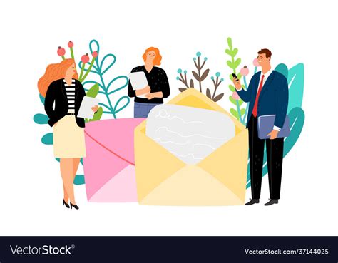 Business People Send Letters Royalty Free Vector Image