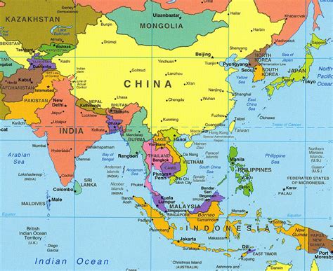 Physical Features East And Southeast Asia Map Diagram Quizlet