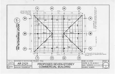 Roof Framing Plan For A 7 Storey Commercial Building